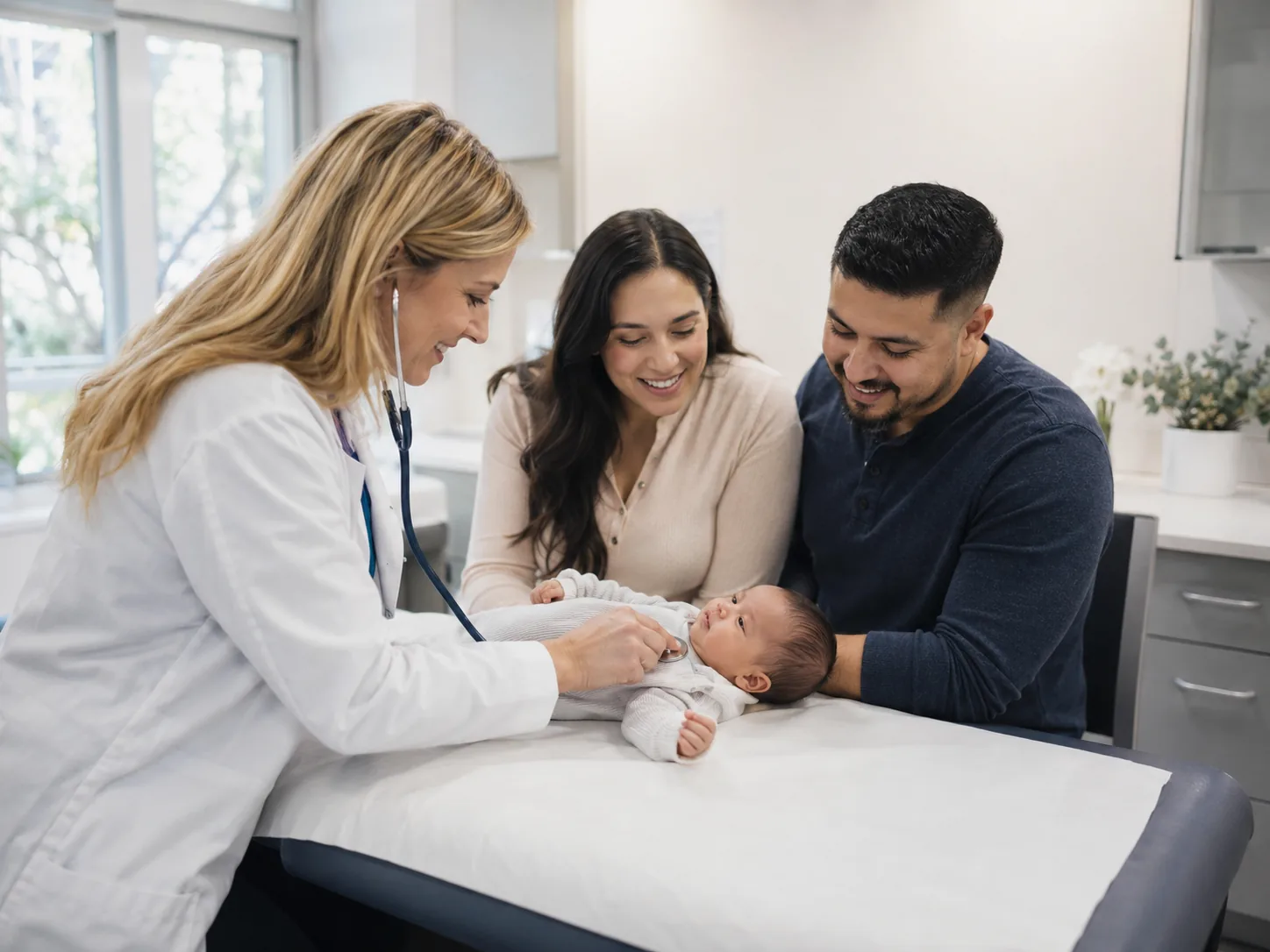 Una consulta de control de rutina para bebés