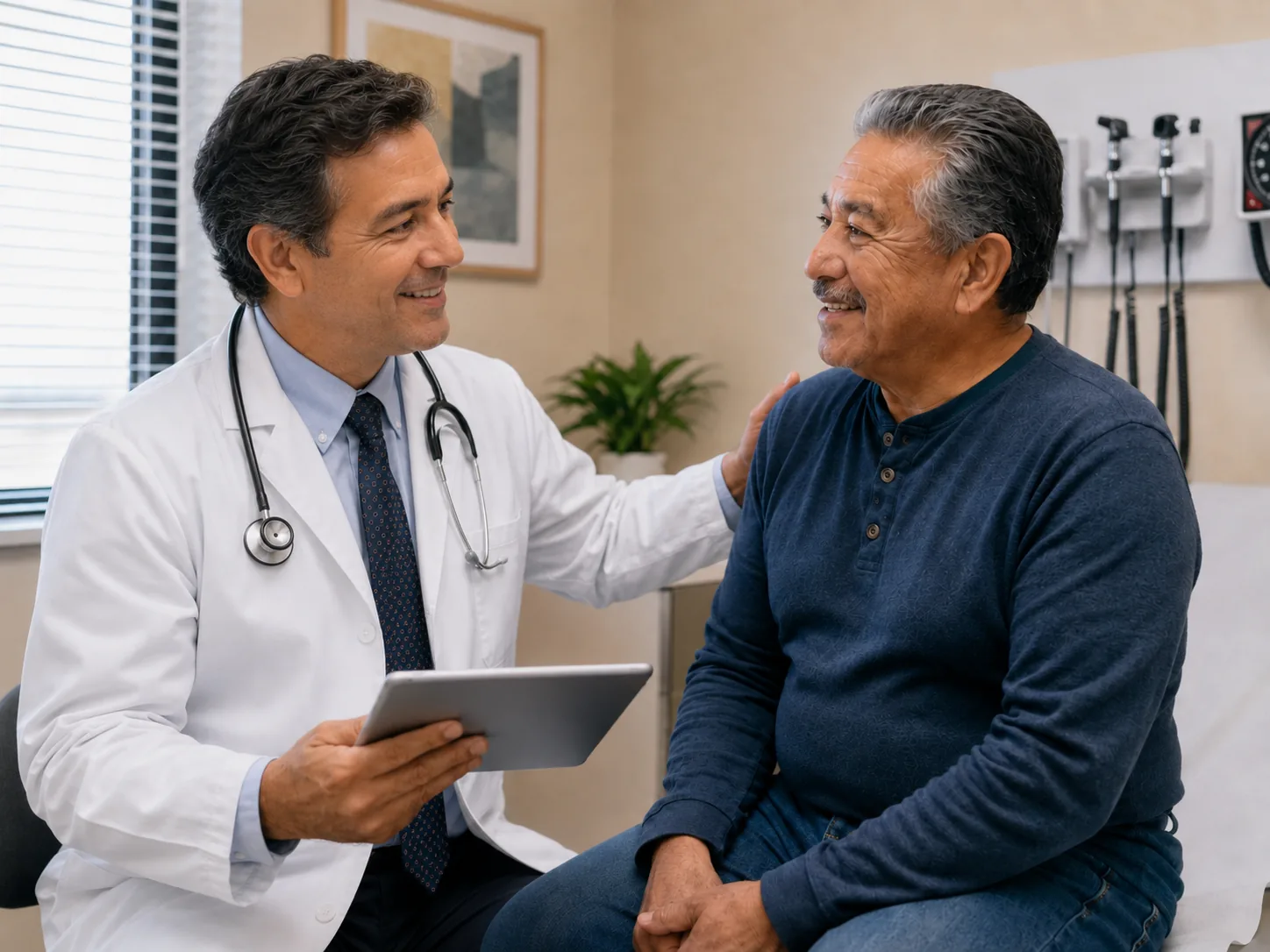 family medicine doctor performing patient check-up