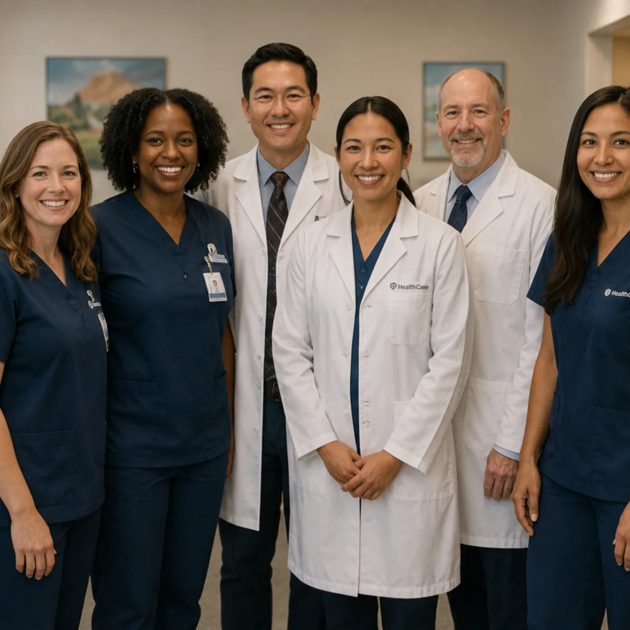 medical team standing together